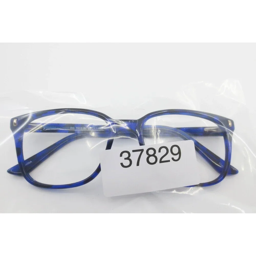 Otis + Grey OG 7013 BL Blue Tortoise Square Eyeglass Frames 52-17-140